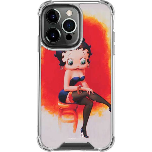 Betty Boop Stockings iPhone 14 Pro Clear Case